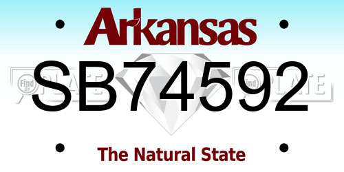 SB74592 Arkansas License Plate