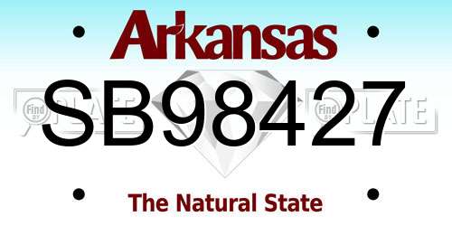 SB98427 Arkansas License Plate