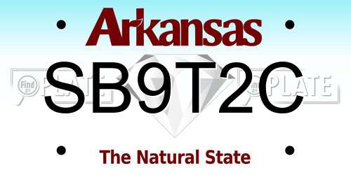 SB9T2C Arkansas License Plate
