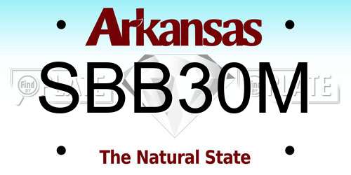 SBB30M Arkansas License Plate
