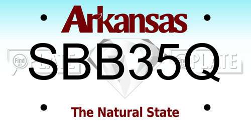 SBB35Q Arkansas License Plate