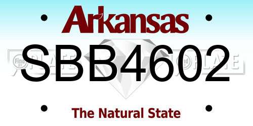 SBB4602 Arkansas License Plate