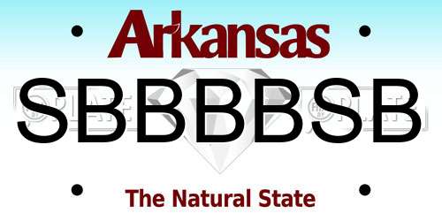 SBBBBSB Arkansas License Plate