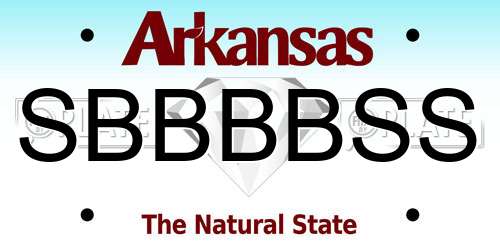 SBBBBSS Arkansas License Plate