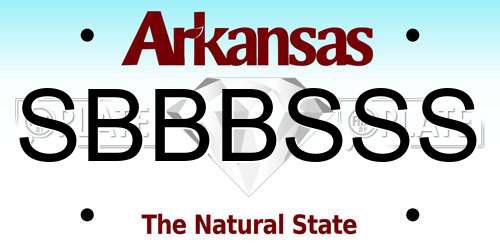 SBBBSSS Arkansas License Plate