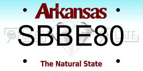 SBBE80 Arkansas License Plate