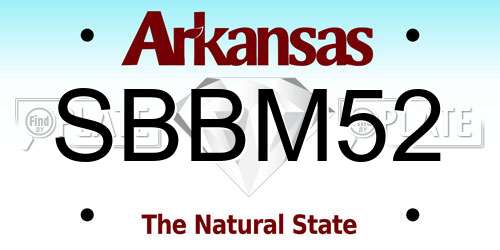 SBBM52 Arkansas License Plate