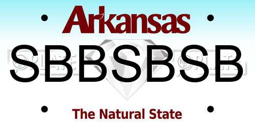 SBBSBSB Arkansas License Plate
