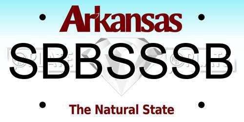 SBBSSSB Arkansas License Plate