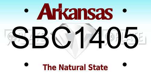 SBC1405 Arkansas License Plate