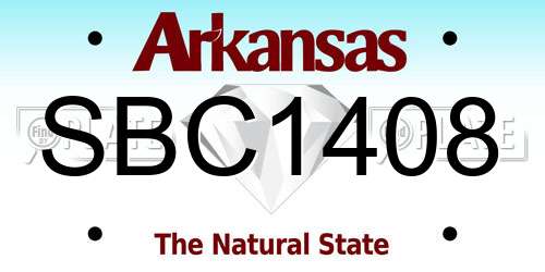 SBC1408 Arkansas License Plate