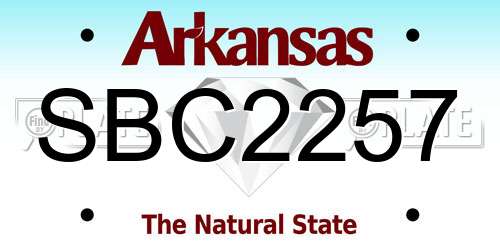 SBC2257 Arkansas License Plate