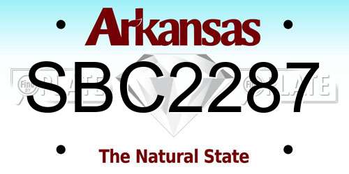 SBC2287 Arkansas License Plate