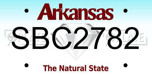 SBC2782 Arkansas License Plate