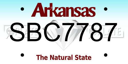 SBC7787 Arkansas License Plate