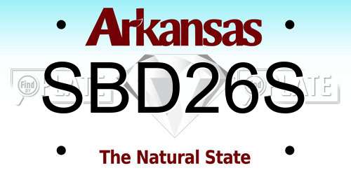 SBD26S Arkansas License Plate