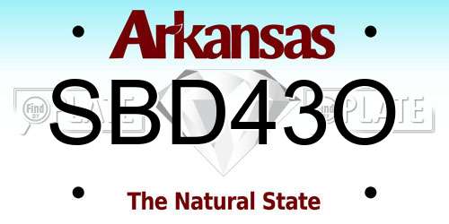 SBD43O Arkansas License Plate