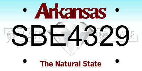 SBE4329 Arkansas License Plate