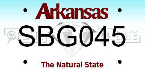 SBG045 Arkansas License Plate