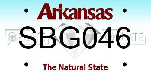 SBG046 Arkansas License Plate