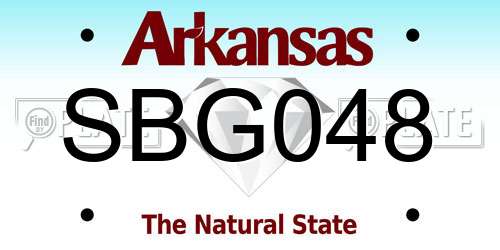 SBG048 Arkansas License Plate