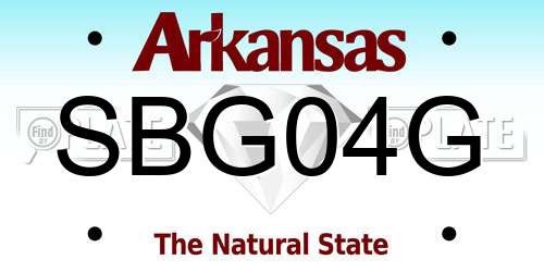 SBG04G Arkansas License Plate