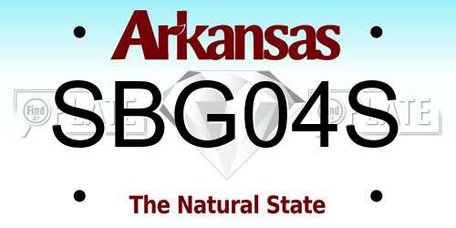 SBG04S Arkansas License Plate