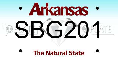 SBG201 Arkansas License Plate
