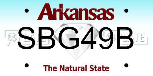 SBG49B Arkansas License Plate