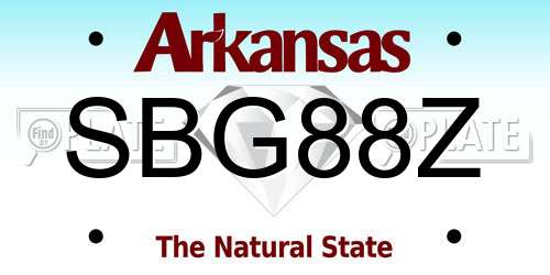 SBG88Z Arkansas License Plate