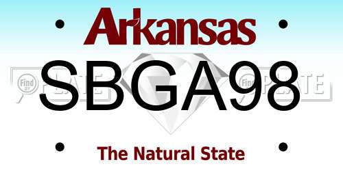 SBGA98 Arkansas License Plate