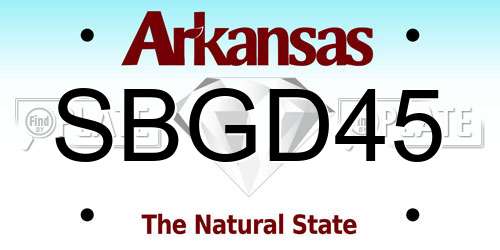 SBGD45 Arkansas License Plate