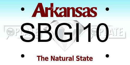 SBGI10 Arkansas License Plate