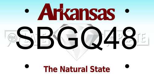SBGQ48 Arkansas License Plate