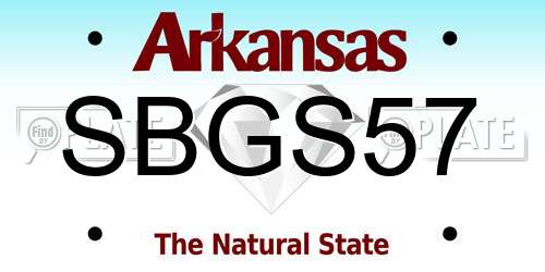 SBGS57 Arkansas License Plate