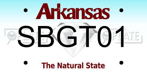 SBGT01 Arkansas License Plate