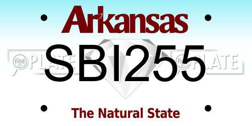 SBI255 Arkansas License Plate