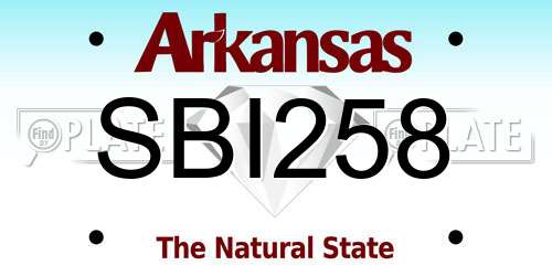 SBI258 Arkansas License Plate