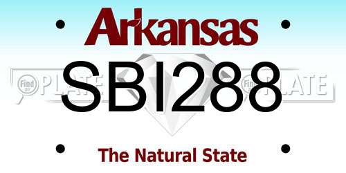 SBI288 Arkansas License Plate