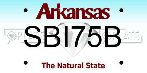 SBI75B Arkansas License Plate