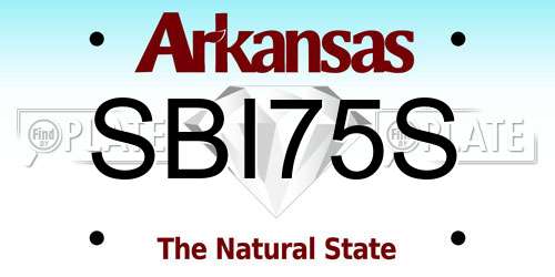SBI75S Arkansas License Plate