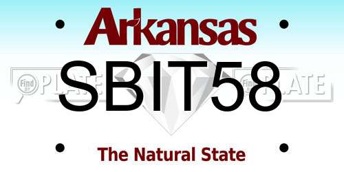 SBIT58 Arkansas License Plate