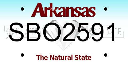 SBO2591 Arkansas License Plate