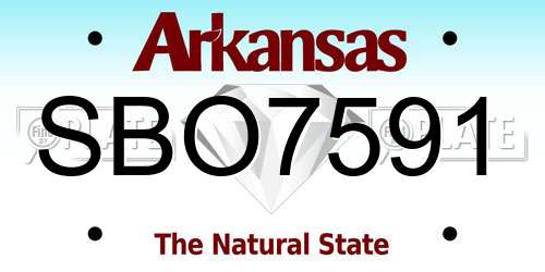 SBO7591 Arkansas License Plate