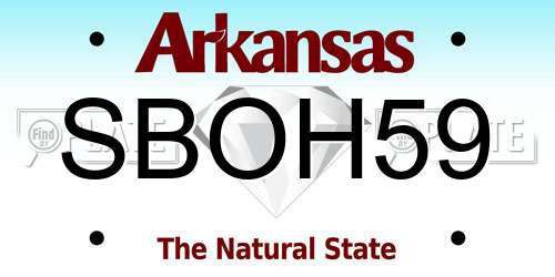 SBOH59 Arkansas License Plate