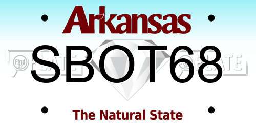 SBOT68 Arkansas License Plate