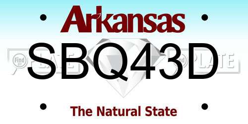 SBQ43D Arkansas License Plate