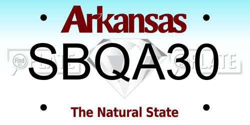 SBQA30 Arkansas License Plate