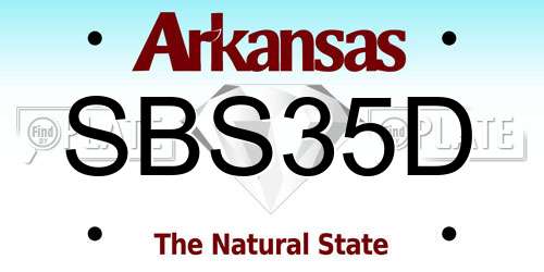 SBS35D Arkansas License Plate