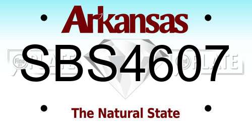 SBS4607 Arkansas License Plate
